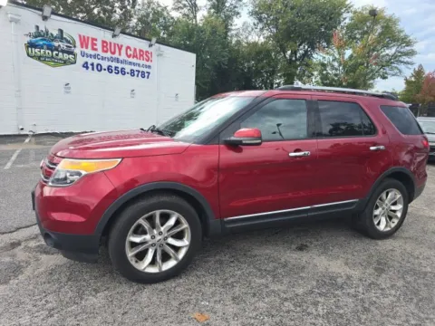 Red 2013 Ford Explorer Limited for sale in Cockeysville, MD