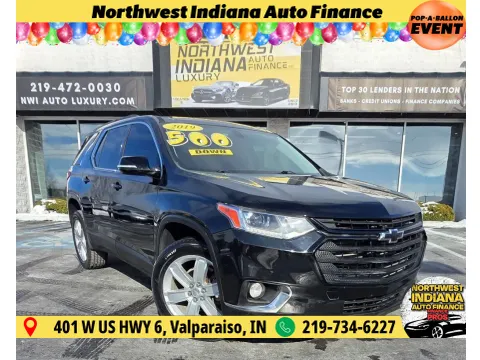 Black 2019 CHEVROLET TRAVERSE LT CLOTH for sale in Merrillville, IN