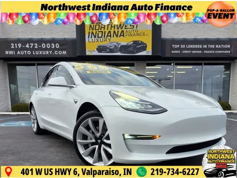 White 2018 TESLA MODEL 3 LONG RANGE for sale in Merrillville, IN