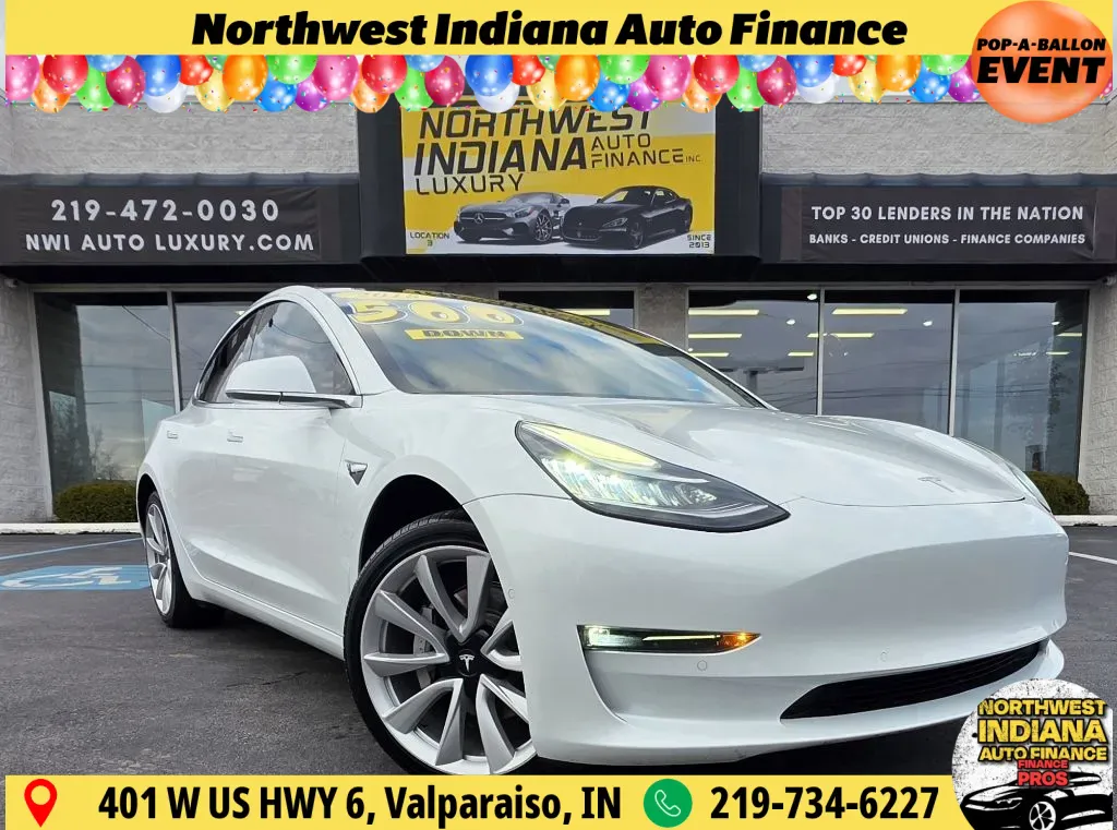 White 2018 TESLA MODEL 3 LONG RANGE for sale in Merrillville, IN