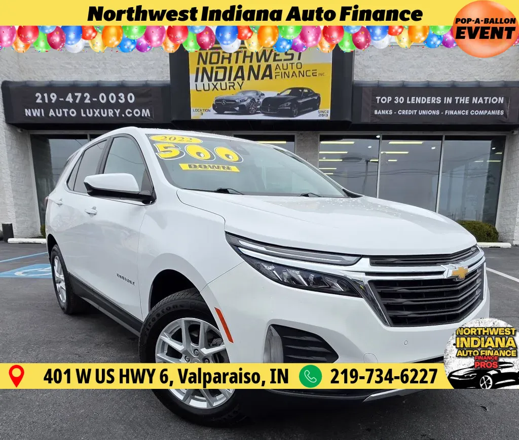 White 2022 CHEVROLET EQUINOX LT for sale in Merrillville, IN