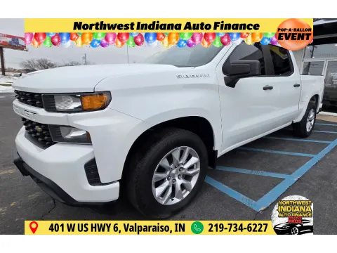 White 2021 CHEVROLET SILVERADO 1500 CUSTOM for sale in Merrillville, IN