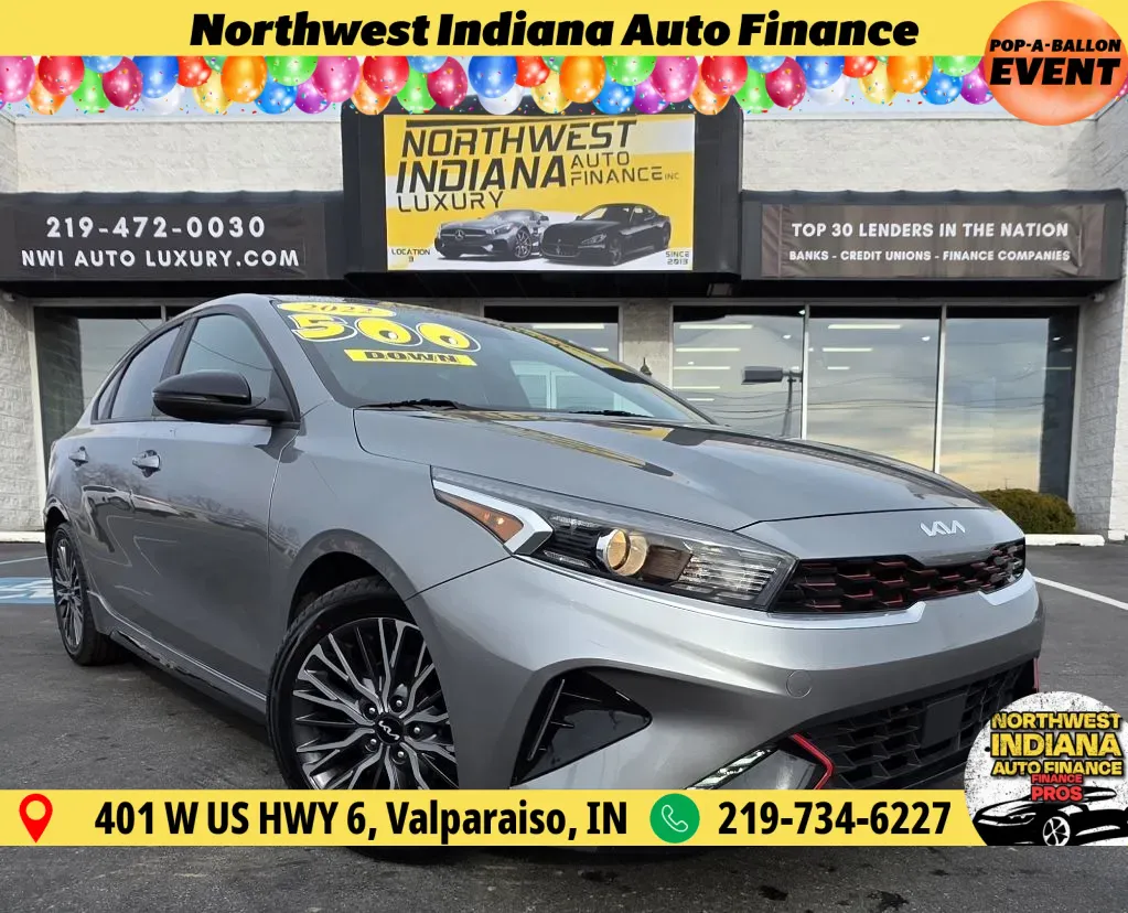 Gray 2022 KIA FORTE GT-LINE for sale in Merrillville, IN