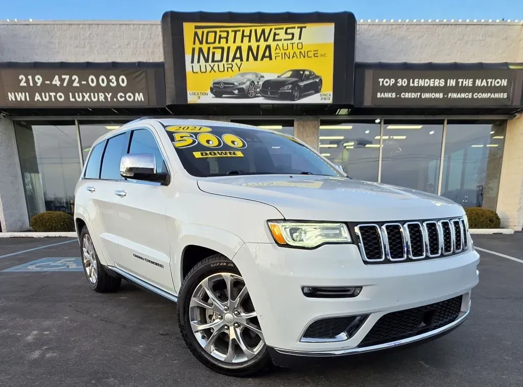 White 2021 JEEP GRAND CHEROKEE SUMMIT for sale in Merrillville, IN