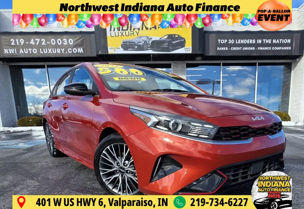 Orange 2022 KIA FORTE GT-LINE for sale in Merrillville, IN
