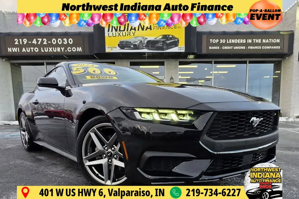 Gray 2024 FORD MUSTANG ECOBOOST for sale in Merrillville, IN