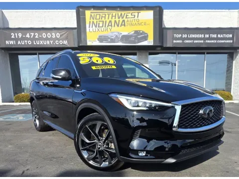 Black 2019 INFINITI QX50 ESSENTIAL for sale in Merrillville, IN