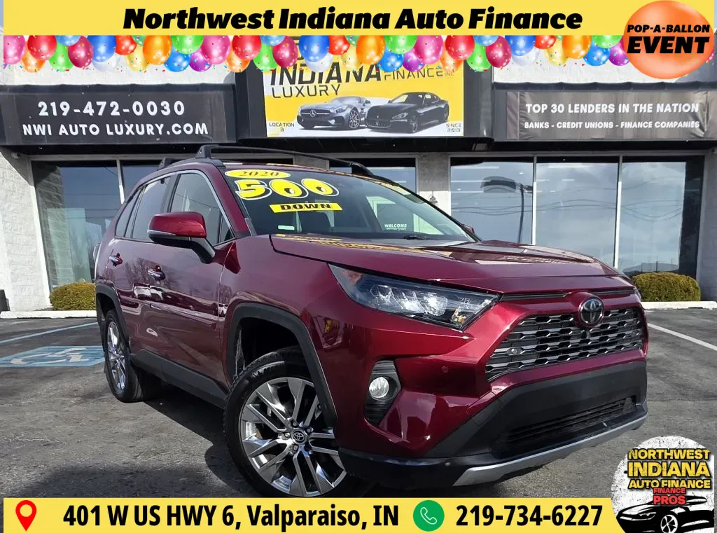 Red 2020 TOYOTA RAV4 LIMITED for sale in Merrillville, IN