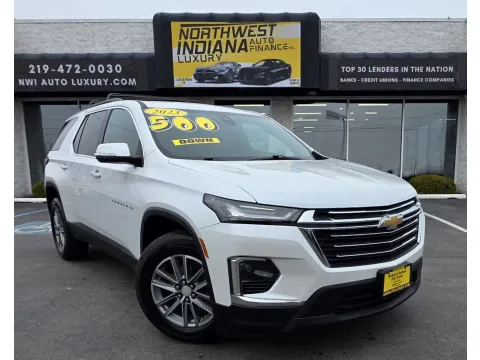 White 2023 CHEVROLET TRAVERSE LT LEATHER for sale in Merrillville, IN