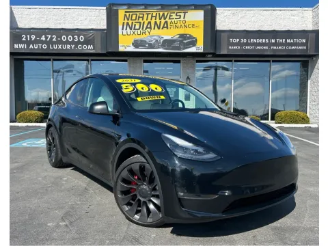 Black 2021 TESLA MODEL Y PERFORMANCE for sale in Merrillville, IN