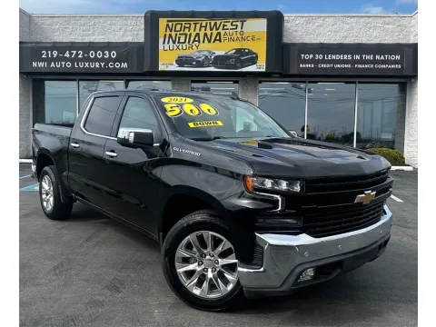 Black 2021 CHEVROLET SILVERADO 1500 LTZ for sale in Merrillville, IN