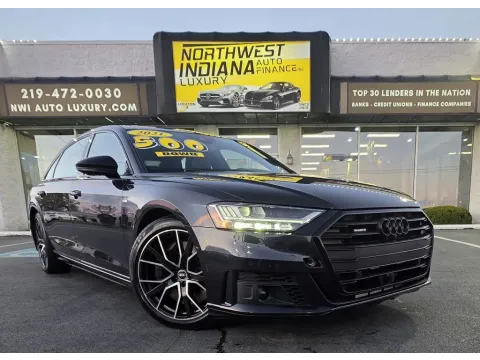 Blue 2021 AUDI A8 L QUATTRO 60 TFSI for sale in Merrillville, IN