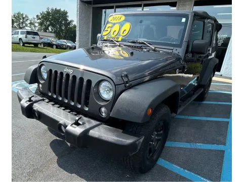 Black 2018 JEEP WRANGLER UNLIMI RUBICON for sale in Merrillville, IN