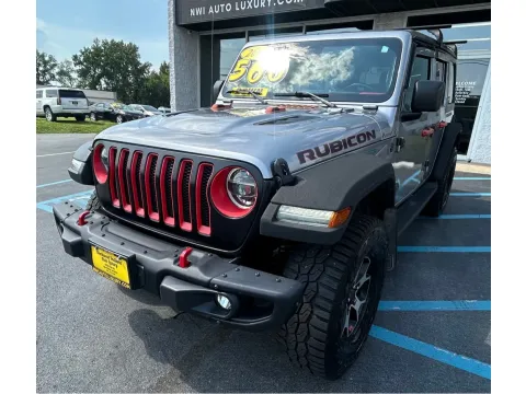 Gray 2020 JEEP WRANGLER UNLIMI SAHARA for sale in Merrillville, IN
