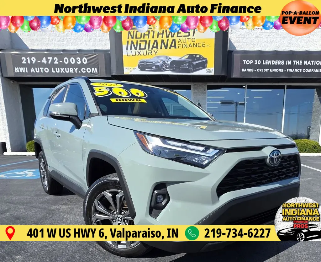 Gray 2022 TOYOTA RAV4 HYBRID XLE PREMIUM for sale in Merrillville, IN