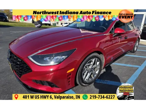 Red 2021 HYUNDAI SONATA SEL for sale in Merrillville, IN