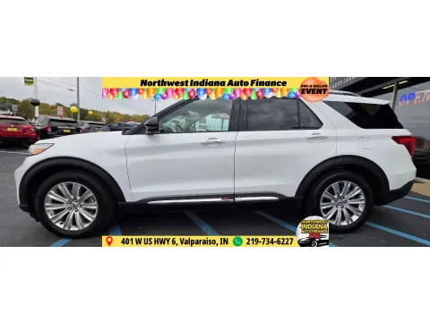 White 2020 FORD EXPLORER HYBRID LIMITED for sale in Merrillville, IN
