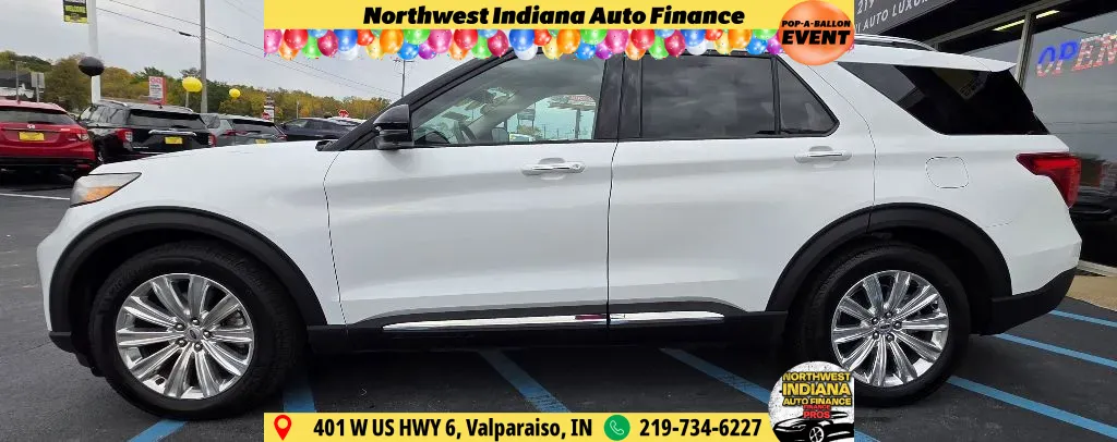 White 2020 FORD EXPLORER HYBRID LIMITED for sale in Merrillville, IN