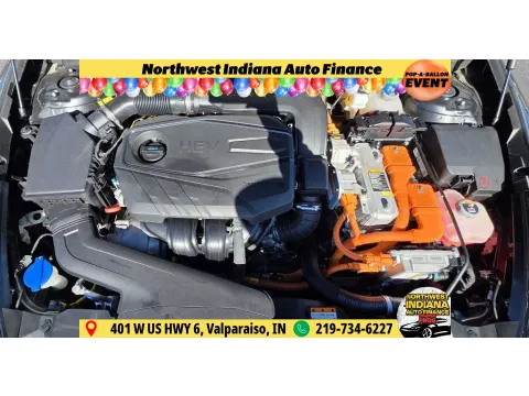 Black 2022 HYUNDAI SONATA HYBRID BLUE for sale in Merrillville, IN