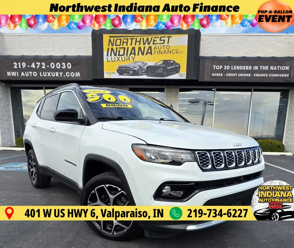 White 2025 JEEP COMPASS LIMITED for sale in Merrillville, IN