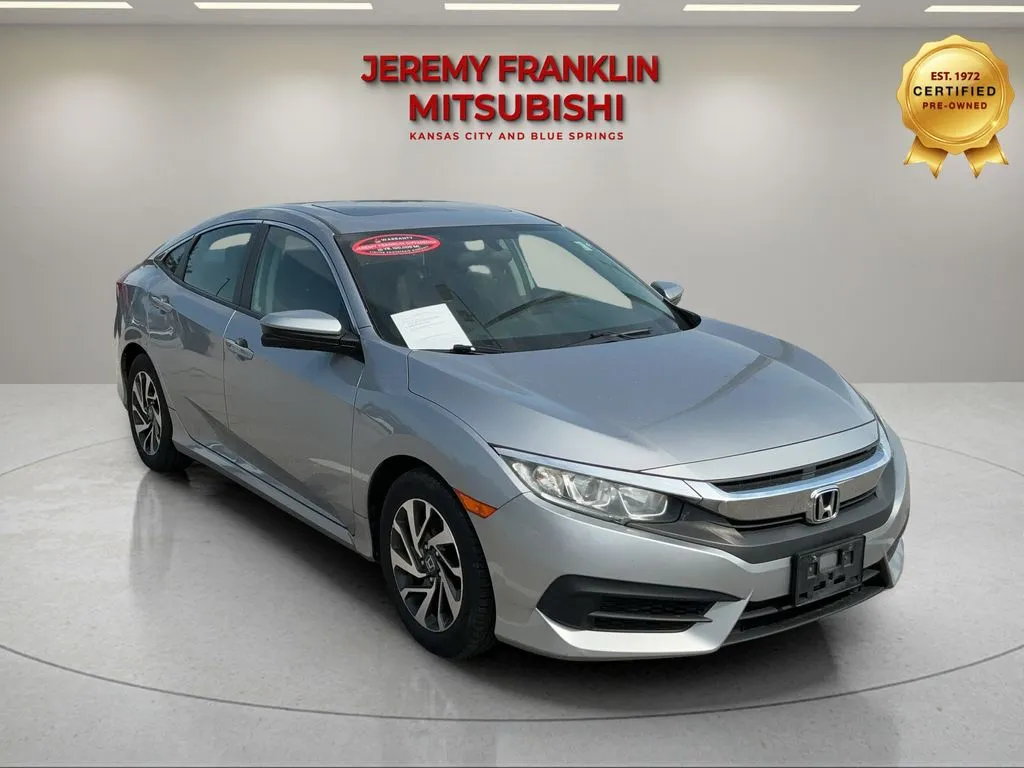 Silver 2016 Honda Civic EX for sale in Kansas City, MO
