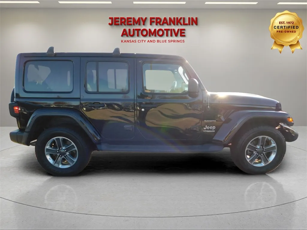 Photos of 2019 Jeep Wrangler Unlimited Sahara for sale in Blue Springs, MO at Jeremy Franklin Automotive of Blue Springs