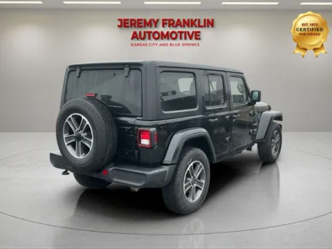 Another view of 2023 Jeep Wrangler Sahara for sale in Blue Springs, MO at Jeremy Franklin Automotive of Blue Springs