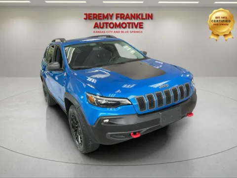 Blue 2020 Jeep Cherokee Trailhawk for sale in Blue Springs, MO