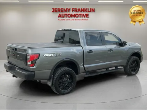 Photos of 2021 Nissan Titan PRO-4X for sale in Blue Springs, MO at Jeremy Franklin Automotive of Blue Springs