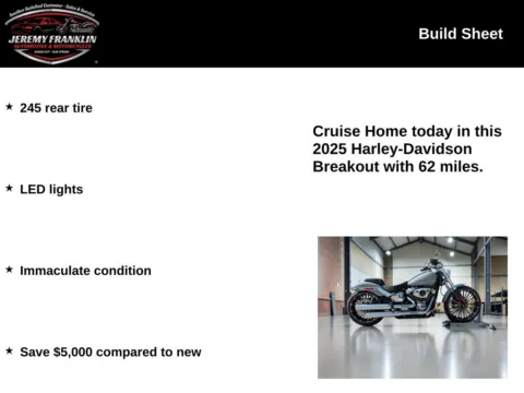 Another view of 2025 Harley-Davidson Breakout Softail for sale in Blue Springs, MO at Jeremy Franklin Automotive of Blue Springs