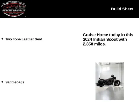 Another view of 2024 Indian Scout Bobber for sale in Blue Springs, MO at Jeremy Franklin Automotive of Blue Springs