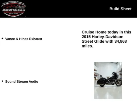 Another view of 2015 Harley-Davidson Street Glide Special for sale in Blue Springs, MO at Jeremy Franklin Automotive of Blue Springs