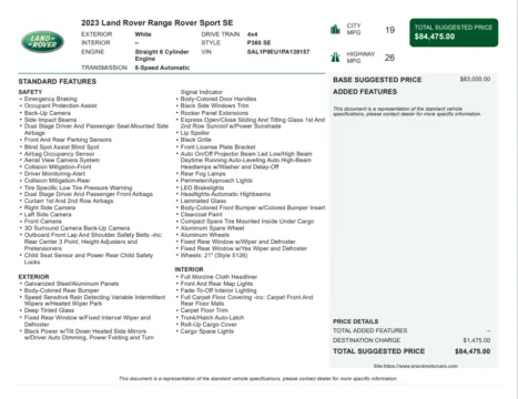 Another view of 2023 Land Rover Range Rover Sport SE for sale in Marietta, GA at Grand Motorcars Marietta