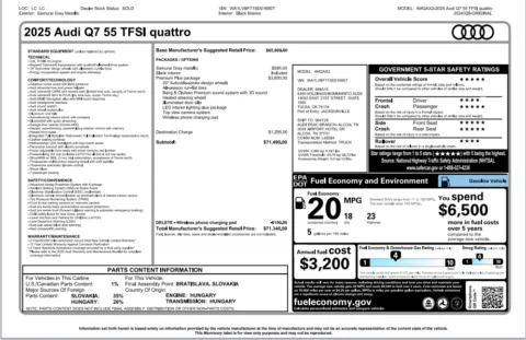 More photos of 2025 Audi Q7 55 Premium Plus at Grand Motorcars Marietta, GA