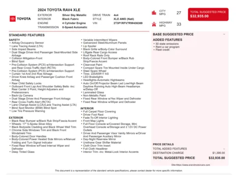 Another view of 2024 Toyota RAV4 XLE for sale in Marietta, GA at Grand Motorcars Marietta