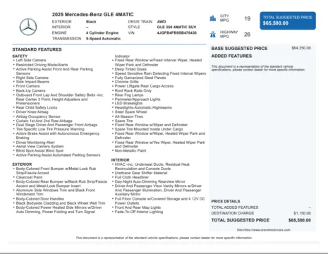 Another view of 2025 Mercedes-Benz GLE 350 for sale in Marietta, GA at Grand Motorcars Marietta