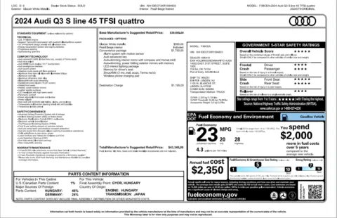 Another view of 2024 Audi Q3 Premium for sale in Marietta, GA at Grand Motorcars Marietta
