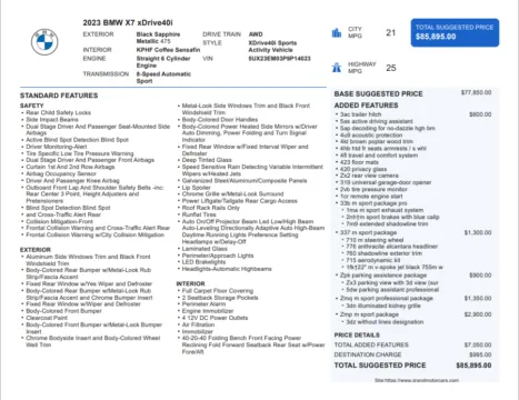 Another view of 2023 BMW X7 xDrive40i for sale in Marietta, GA at Grand Motorcars Marietta