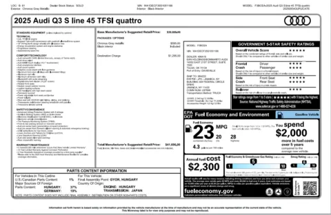 Another view of 2025 Audi Q3 Premium for sale in Marietta, GA at Grand Motorcars Marietta