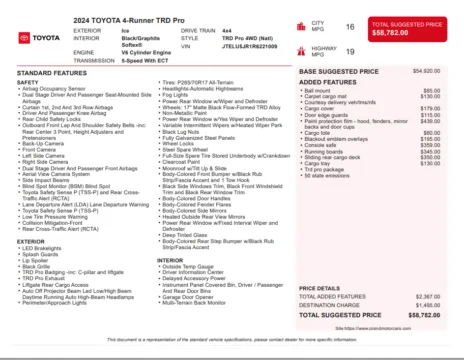 Another view of 2024 Toyota 4Runner TRD Pro for sale in Marietta, GA at Grand Motorcars Marietta