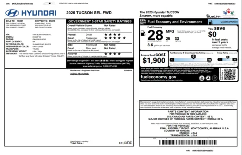 Another view of 2025 Hyundai Tucson SEL for sale in Marietta, GA at Grand Motorcars Marietta