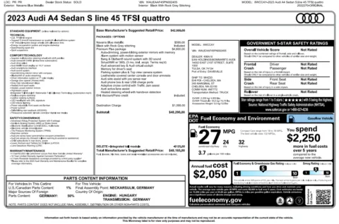 Another view of 2023 Audi A4 45 S line Premium Plus for sale in Marietta, GA at Grand Motorcars Marietta