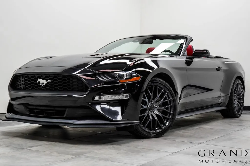 Black 2019 Ford Mustang EcoBoost Premium for sale in Marietta, GA