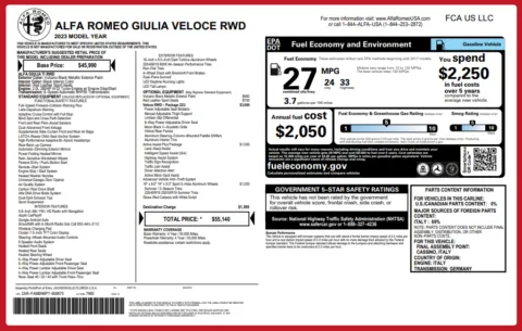 Another view of 2023 Alfa Romeo Giulia Veloce for sale in Marietta, GA at Grand Motorcars Marietta
