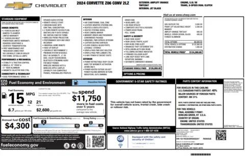 Another view of 2024 Chevrolet Corvette Z06 for sale in Marietta, GA at Grand Motorcars Marietta