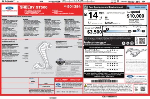 Another view of 2021 Ford Mustang Shelby GT500 for sale in Marietta, GA at Grand Motorcars Marietta