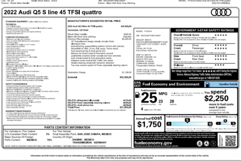 Another view of 2022 Audi Q5 45 S line Premium for sale in Marietta, GA at Grand Motorcars Marietta