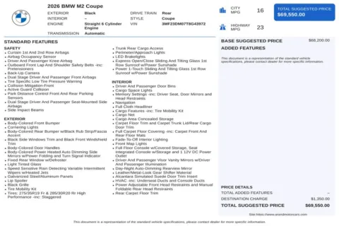 Another view of 2026 BMW M2 for sale in Marietta, GA at Grand Motorcars Marietta