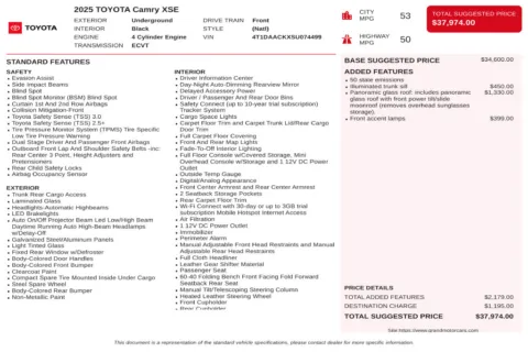 Another view of 2025 Toyota Camry XSE for sale in Marietta, GA at Grand Motorcars Marietta