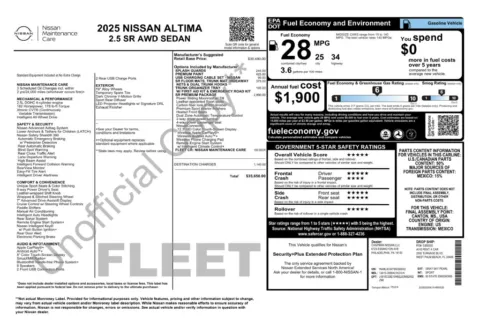 Another view of 2025 Nissan Altima 2.5 SR for sale in Marietta, GA at Grand Motorcars Marietta